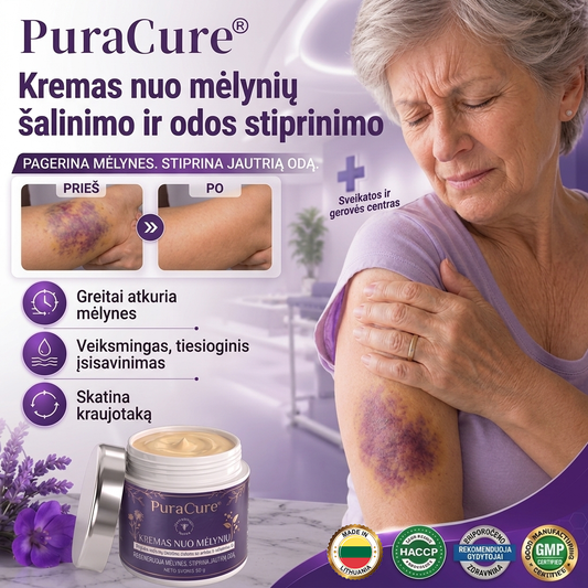 🪻100K+ ATSILIEPIMŲ 💁‍♀️ – PuraCure® Kremas mėlynėms ir odos stiprinimui