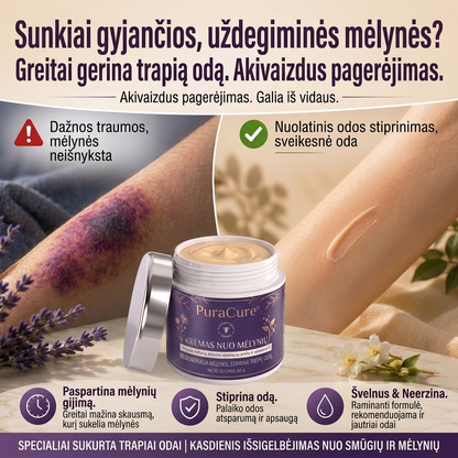 🪻100K+ ATSILIEPIMŲ 💁‍♀️ – PuraCure® Kremas mėlynėms ir odos stiprinimui