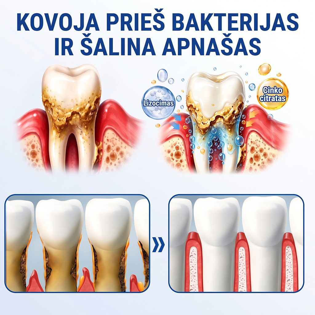 🦷 𝐏𝐮𝐫𝐚𝐂𝐮𝐫𝐞® DANTENŲ ATKŪRIMAS – Periodonto audinių regeneracijos gelis 🧂