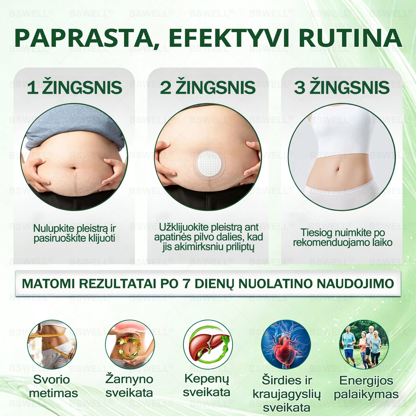 🌼BSWELL® Nano mikrodurų lieknėjimo pleistras (𝑱𝒖𝒔𝒕 𝒐𝒏𝒄𝒆 𝒂 𝒅𝒂𝒚, 𝒗𝒊𝒔𝒊𝒃𝒍𝒆 𝒄𝒉𝒂𝒏𝒈𝒆𝒔 𝒊𝒏 28 𝒅𝒂𝒚𝒔) ✅ 𝑭𝒐𝒓 𝒐𝒃𝒆𝒔𝒊𝒕𝒚, 𝒄𝒂𝒓𝒅𝒊𝒐𝒗𝒂𝒔𝒄𝒖𝒍𝒂𝒓 𝒉𝒆𝒂𝒍𝒕𝒉, 𝒅𝒊𝒂𝒃𝒆𝒕𝒆𝒔, 𝒔𝒍𝒆𝒆𝒑 𝒂𝒑𝒏𝒆𝒂, 𝒈𝒖𝒕 𝒉𝒆𝒂𝒍𝒕𝒉, 𝒋𝒐𝒊𝒏𝒕 𝒊𝒔𝒔𝒖𝒆𝒔, 𝒂𝒏𝒅 𝒎𝒐𝒓𝒆