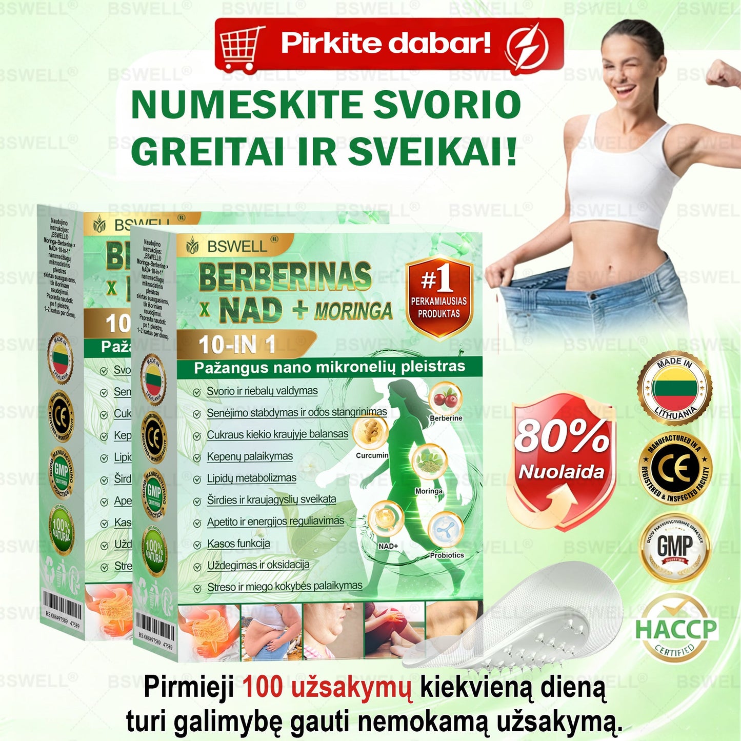 🌼BSWELL® Nano mikrodurų lieknėjimo pleistras (𝑱𝒖𝒔𝒕 𝒐𝒏𝒄𝒆 𝒂 𝒅𝒂𝒚, 𝒗𝒊𝒔𝒊𝒃𝒍𝒆 𝒄𝒉𝒂𝒏𝒈𝒆𝒔 𝒊𝒏 28 𝒅𝒂𝒚𝒔) ✅ 𝑭𝒐𝒓 𝒐𝒃𝒆𝒔𝒊𝒕𝒚, 𝒄𝒂𝒓𝒅𝒊𝒐𝒗𝒂𝒔𝒄𝒖𝒍𝒂𝒓 𝒉𝒆𝒂𝒍𝒕𝒉, 𝒅𝒊𝒂𝒃𝒆𝒕𝒆𝒔, 𝒔𝒍𝒆𝒆𝒑 𝒂𝒑𝒏𝒆𝒂, 𝒈𝒖𝒕 𝒉𝒆𝒂𝒍𝒕𝒉, 𝒋𝒐𝒊𝒏𝒕 𝒊𝒔𝒔𝒖𝒆𝒔, 𝒂𝒏𝒅 𝒎𝒐𝒓𝒆
