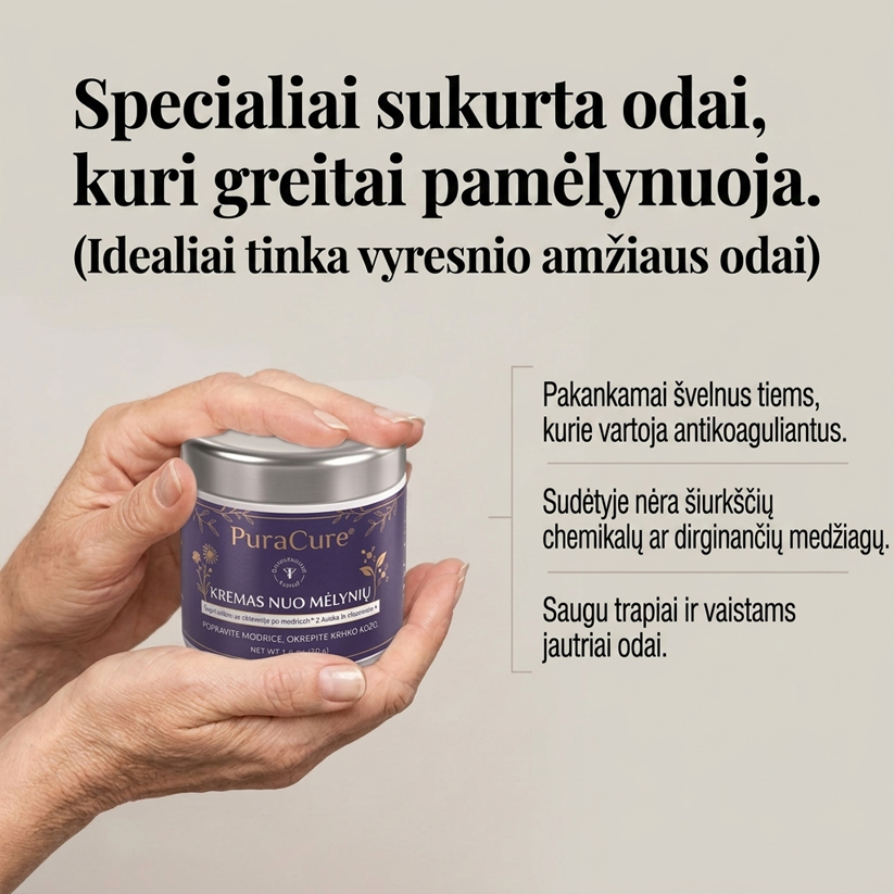 🪻100K+ ATSILIEPIMŲ 💁‍♀️ – PuraCure® Kremas mėlynėms ir odos stiprinimui