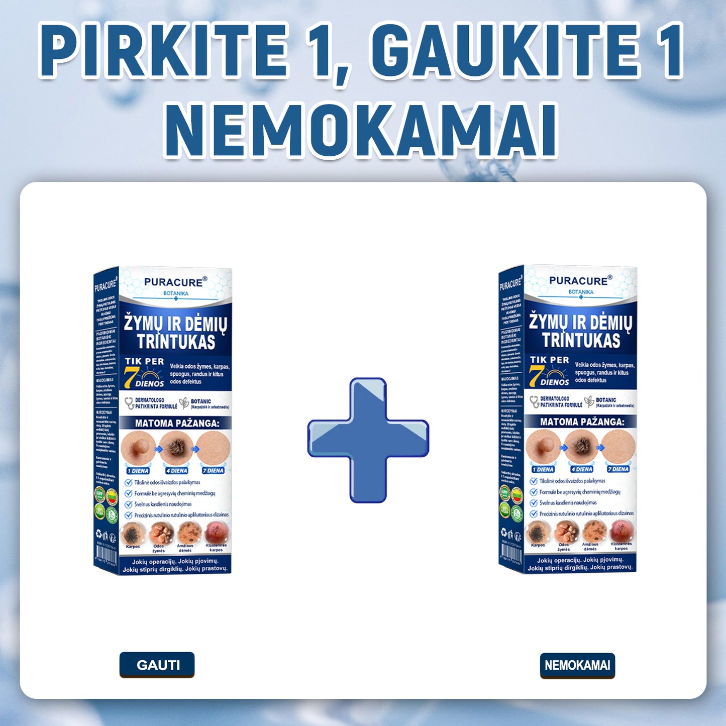 PuraCure® 👩‍⚕️ 7 dienų odos išaugų ir dėmių šalinimo pieštukas – neskausmingas, be randų, profesionalus ritininis aplikatorius