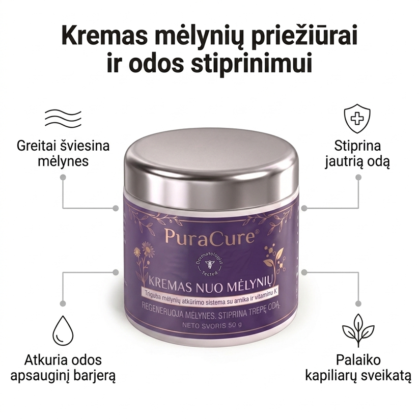 🪻100K+ ATSILIEPIMŲ 💁‍♀️ – PuraCure® Kremas mėlynėms ir odos stiprinimui