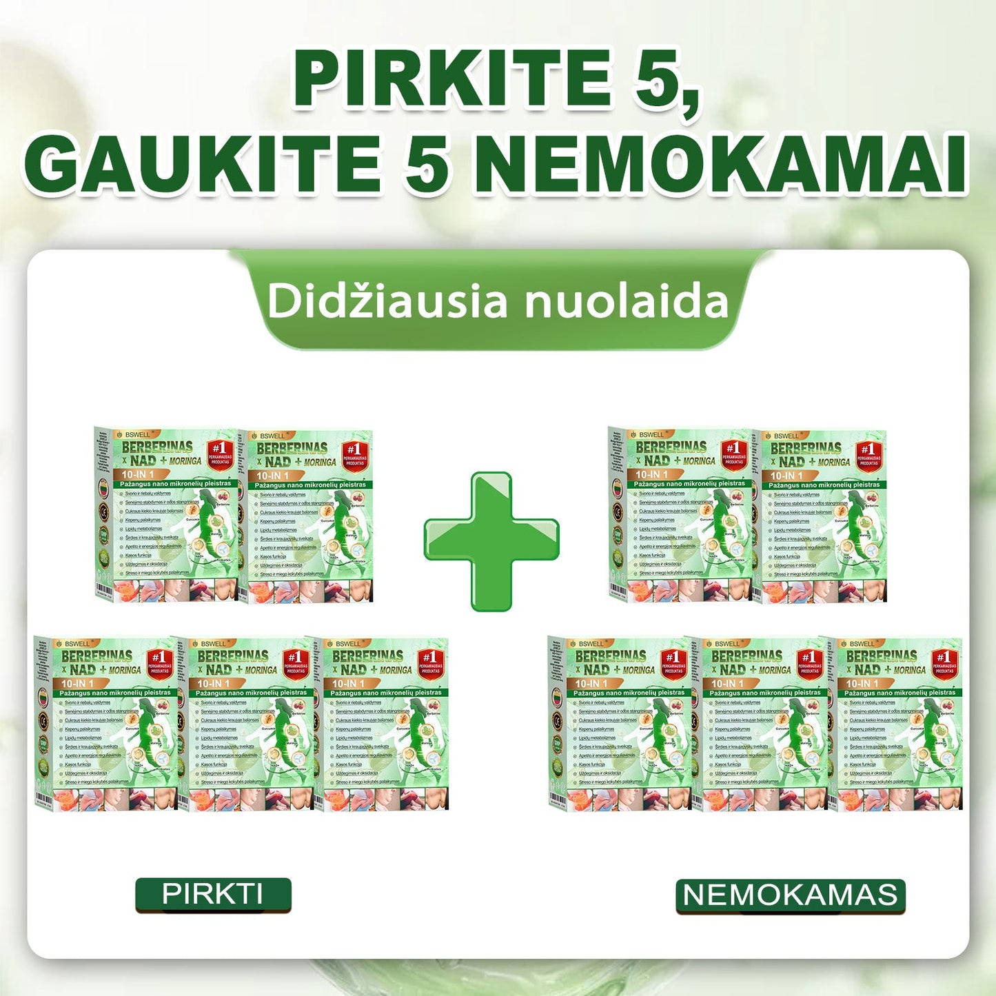 🌼BSWELL® Nano mikrodurų lieknėjimo pleistras (𝑱𝒖𝒔𝒕 𝒐𝒏𝒄𝒆 𝒂 𝒅𝒂𝒚, 𝒗𝒊𝒔𝒊𝒃𝒍𝒆 𝒄𝒉𝒂𝒏𝒈𝒆𝒔 𝒊𝒏 28 𝒅𝒂𝒚𝒔) ✅ 𝑭𝒐𝒓 𝒐𝒃𝒆𝒔𝒊𝒕𝒚, 𝒄𝒂𝒓𝒅𝒊𝒐𝒗𝒂𝒔𝒄𝒖𝒍𝒂𝒓 𝒉𝒆𝒂𝒍𝒕𝒉, 𝒅𝒊𝒂𝒃𝒆𝒕𝒆𝒔, 𝒔𝒍𝒆𝒆𝒑 𝒂𝒑𝒏𝒆𝒂, 𝒈𝒖𝒕 𝒉𝒆𝒂𝒍𝒕𝒉, 𝒋𝒐𝒊𝒏𝒕 𝒊𝒔𝒔𝒖𝒆𝒔, 𝒂𝒏𝒅 𝒎𝒐𝒓𝒆