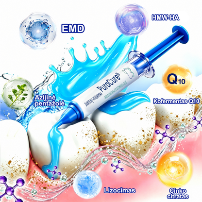 🦷 𝐏𝐮𝐫𝐚𝐂𝐮𝐫𝐞® DANTENŲ ATKŪRIMAS – Periodonto audinių regeneracijos gelis 🧂